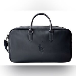 RALPH LAUREN Polo Fragrances Navy Blue Duffle Shoulder Bag Gym Weekender